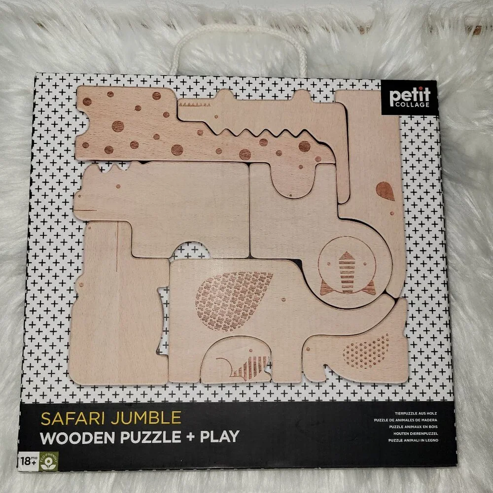 Petit Collage Safari Jumble Wooden Puzzle